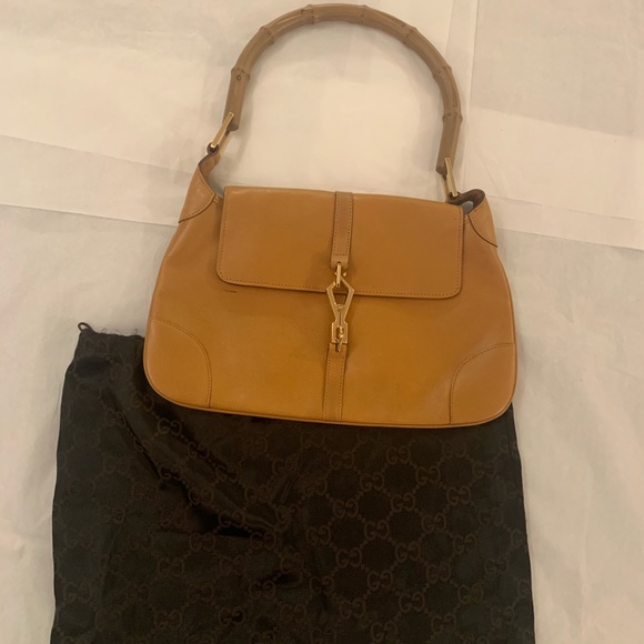 Gucci Camel Jackie Vintage Hobo Purse w/Bamboo Handle! - Picture 11 of 11